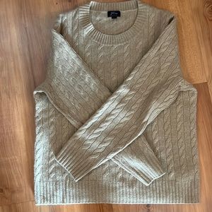 J crew cashmere cable knit sweater